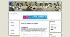 Desktop Screenshot of aeroclub-bamberg.de